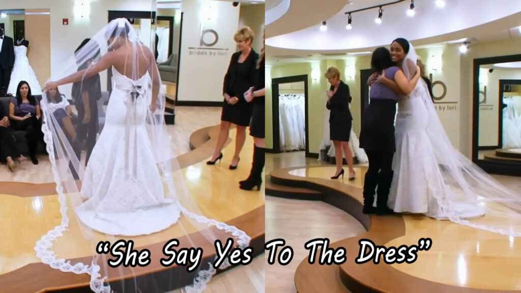 Bride Chasity smiles and says yes to her vintage wedding dress after family drama