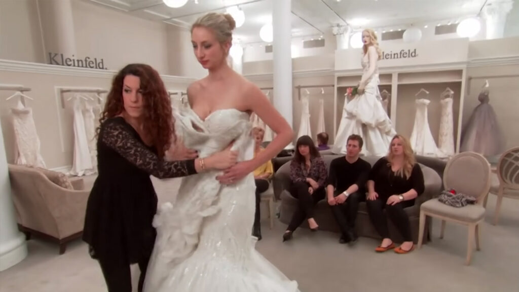 Kleinfeld consultant Christiana visually combines two designer wedding dresses to please a demanding bride