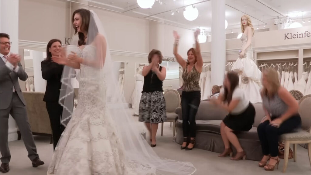 Mother-in-law Tina finally approves of a designer wedding dress for bride Aaron