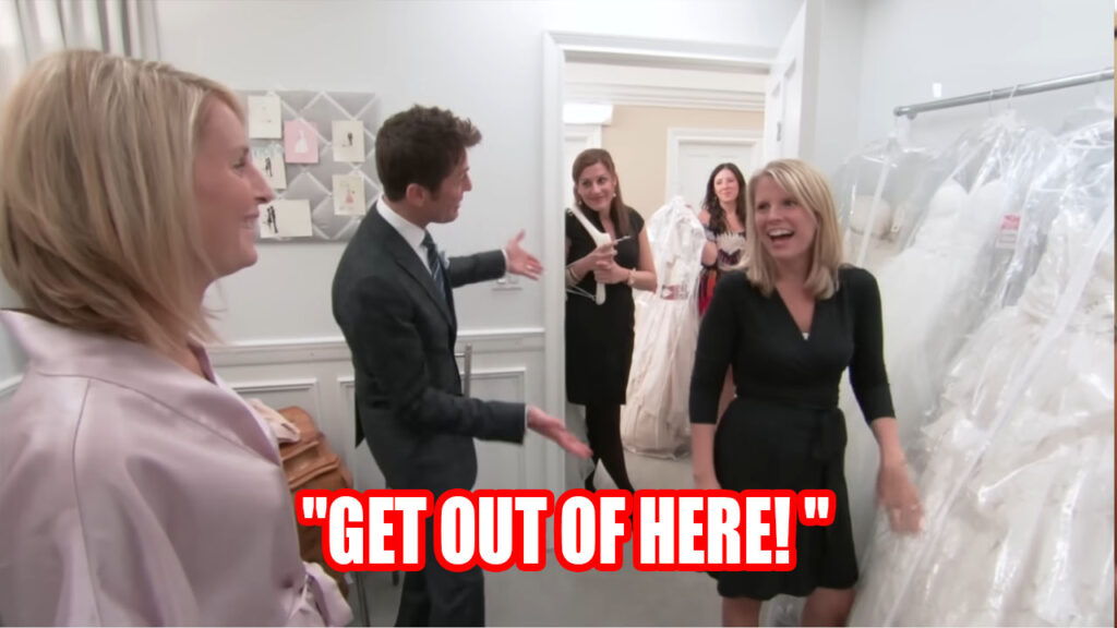 Randy Fenoli kicking out an entitled bridesmaid at Kleinfeld